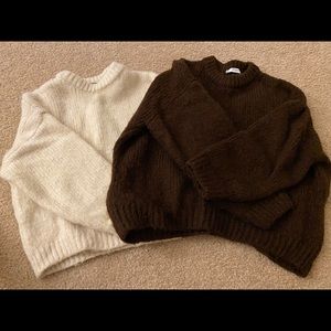 Mango Darya Sweater Bundle - Brown and Cream